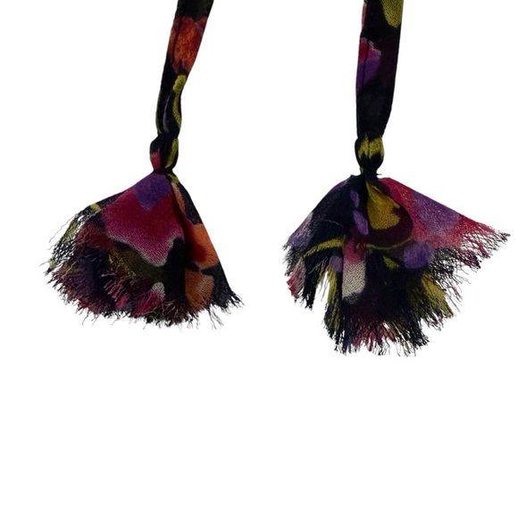 Misa Los Angeles by Revolve Black Floral Sheer Top. Size S - Picture 8 of 16